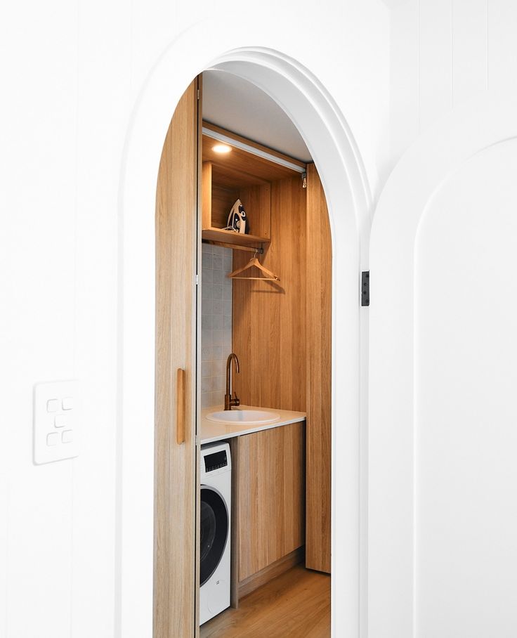 Perth Euro laundry with built-in washer and dryer"